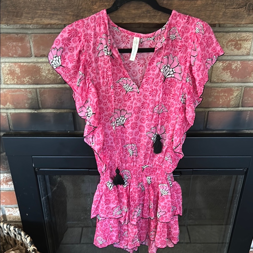 Pink Floral Ruffle dress